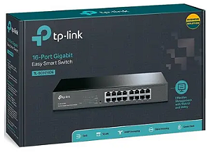 Switch 16 Portas Gigabit 10/100/1000 RACK/DESK TP-LINK TL-SG1016D