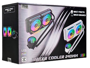 Water Cooler Gamer K-mex WAC8 240mm Branco ARGB Intel/AMD