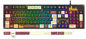 Teclado Mecanico Gamer Harry Potter Amsa Hogwart's, RGB, Full Size, ABNT2, USB, Preto - HP-592RGB