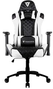 Cadeira Gamer ThunderX3 TGC12 Profissional, Até 120kg, Com Almofadas, Reclinável, Descanso de Braço 2D, Branco e Preto - 78202