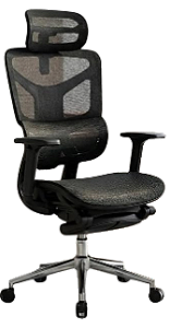 Cadeira de Escritório Ergonômica em Malha, Assento em Formato U, Altura Ajustável – Ideal para Escritório e Home Office (Preto)