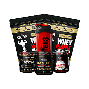 Whey Protein Black 2kg + Creatina 300g + Bcaa 200g + Termogênico Supercoffee 200g + Shaker