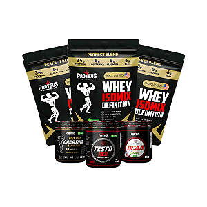 Whey Protein Black 3kg + Creatina 300g + Bcaa 200g + Testo 200g