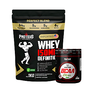 Whey Protein Black 1kg + Bcaa Aminoácidos Essenciais 200g