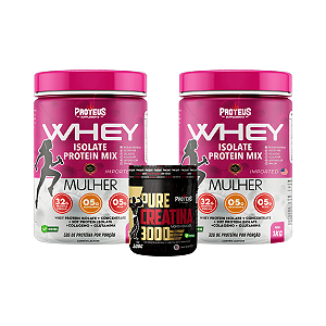 Whey Protein Mulher 2kg + 100% Pure Creatina 300g