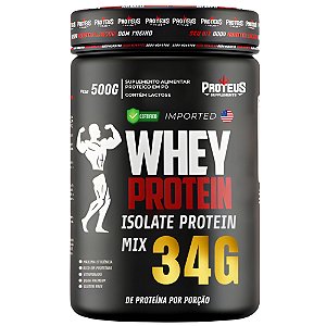 Whey Protein Black 500g - 34g de Proteína - Isolado e Concentrado