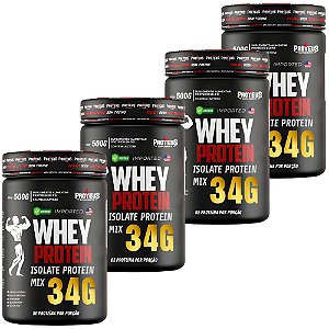 4x Whey Protein Isomix Definition Black - Pote 500g - Proteus