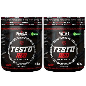Testo Red - Vasodilatador Pré-Treino 100% Natural - Pote de 400g