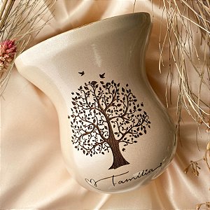 Cuia de Chimarrão Nude Perolizada Madeira Personalizada