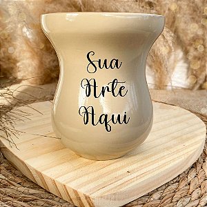 Cuia de Chimarrão Madeira Nude Inteira Personalizada