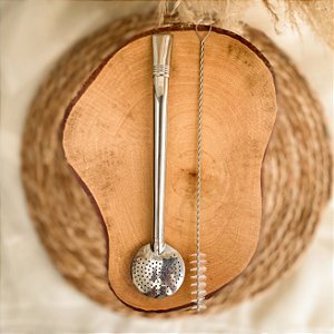 Bomba de Chimarrão 19cm Inox Lisa Desmontável