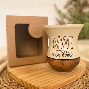 Cuia de Chimarrão Madeira Nude Personalizada + Caixa