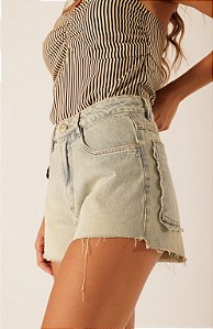 Short Jeans Waves Bordado