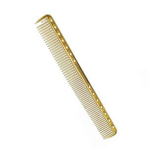Pente De Metal Alumínio 21cm Dourado Para Barbeiro