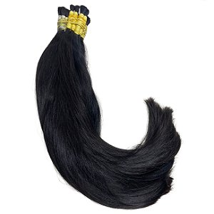Cabelo Humano Liso Brasileiro 45cm - Castanho escuro