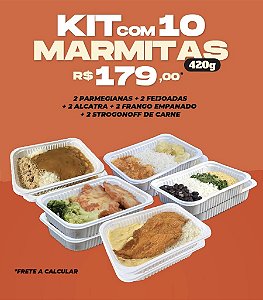 KIT 10 MARMITAS 420g
