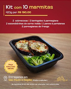 Kit com 10 marmitas de 420g