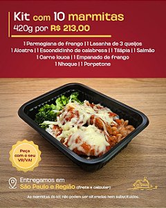Kit com 10 marmitas de 420g