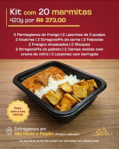 Kit com 20 marmitas de 420g