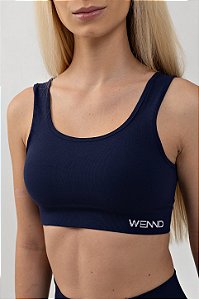 Top Fitness Seamless Lovely Canelado Azul Dior