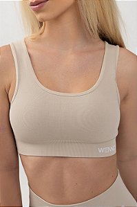 Top Fitness Seamless Lovely Canelado Nude