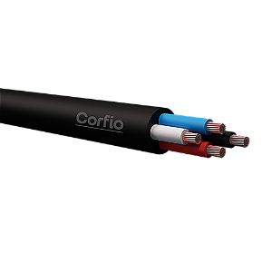 Cabo PP 4 x 1,00mm² Preto Flexível 1KV Corfio