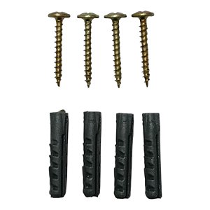 Kit Fixação Exaustor Parafusos e Buchas 6mm 8 peças