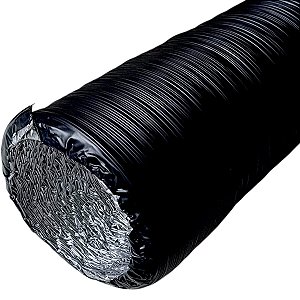 Duto Flexível Preto 150mm sem Isolamento 10m x 6 Polegadas