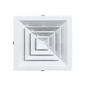 Difusor Quadrado 30x30 Regulável  ABS Branco Sicflux Clip