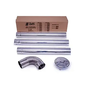 Kit Chaminé Fogão à Lenha Churrasqueira 110mm e 115mm Zatti