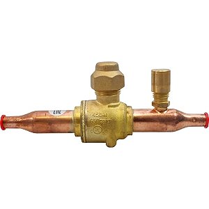 Válvula Esférica Danfoss GBC 3/8 Solda com Porta de Acesso (Tipo Schrader)