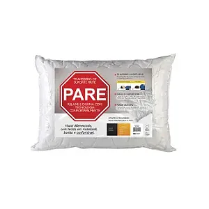 Travesseiro 50X70 Fibra Suporte Firme Pare