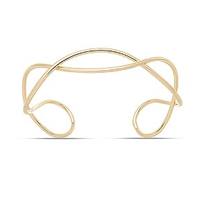 Bracelete torcido liso dourado PL00001