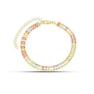 Pulseira baguete candy dourada PL00006