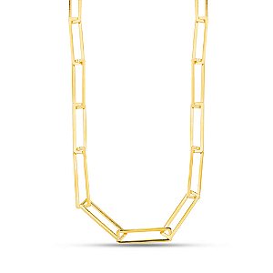 Choker retangula em banho de our CL 00030