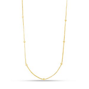 Colar de bolinha em banho de ouro CL 00037