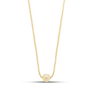 Colar bol fosca em banho de ouro CL 00038