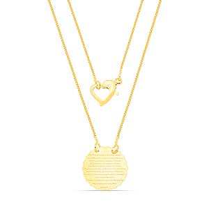 Escapulario Pai Nosso em banho de ouro CL00051