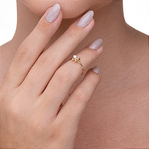 Anel Falange Borboleta Cravejada