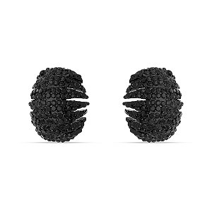 Brinco Botão Orgânico Pavê Black