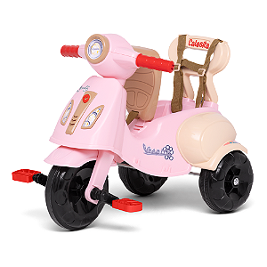 Triciclo Pedal e Passeio Vespita Amalfi Rosa Calesita
