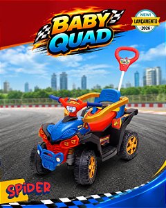 Carro de Passeio Quadriciclo de Empurrar Baby Quad Spider Maral Brinquedos