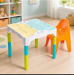 Mesinha Infantil Multi Atividades com 1 Cadeira Tateti