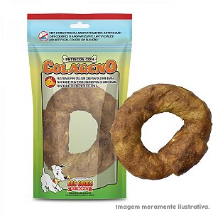 Donuts 3,5" com Colágeno e Cobertura de Carne Bovina. Cartela com 1 unidade.