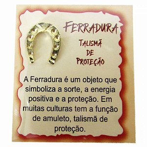 Mini Talismã da Sorte de Bolsa ou Carteiras - Ferradura (Talismã de Proteção)