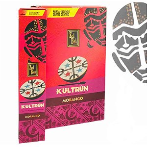 Incenso Zed Black Premium Kultrún com Porta Incenso - Morango