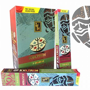 Incenso Zed Black Premium Kultrún com Porta Incenso - 7 Chakras