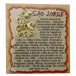 Mini Talismã da Sorte de Bolsa ou Carteiras - São Jorge
