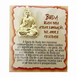 Mini Talismã da Sorte de Bolsa ou Carteiras - Buda (Iluminação, Paz, Amor e Felicidade)
