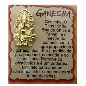 Mini Talismã da Sorte de Bolsa ou Carteiras - Ganesha (Removedor de Obstáculo)